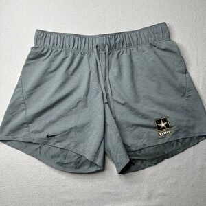 Nike Dri Fit US Army Athletic Shorts Women's Medium Gray Performance